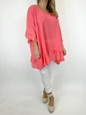 LAGENLOOK AVA FRILL TOP