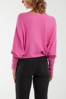 Batwing Ribbed Jumper