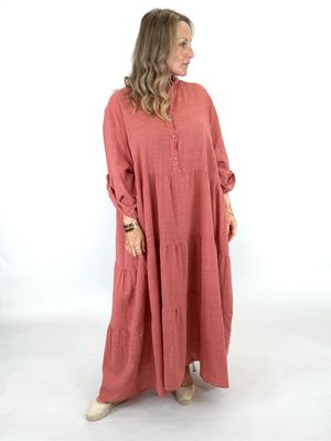 Made in italy Monroe Cotton Dress |Clay