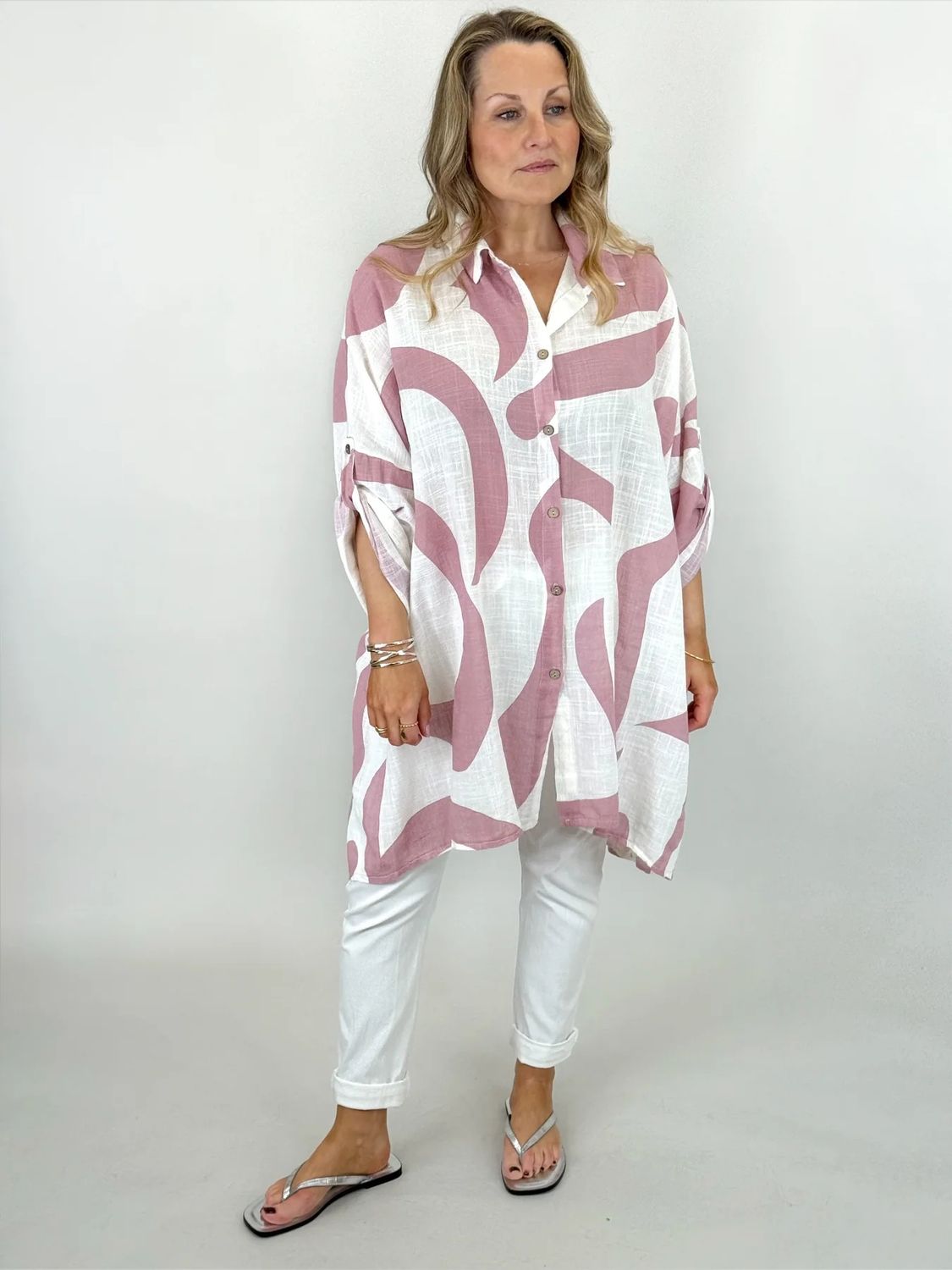 MADE IN ITALY | Cotton Mela Shirt Pink