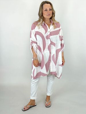 MADE IN ITALY | Cotton Mela Shirt Pink