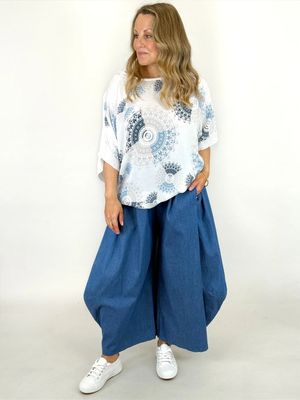 Made in Italy Noah Barrel Cotton Denim Trouser | Denim