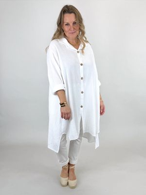 MADE IN ITALY | Thelma Cotton Shirt – White