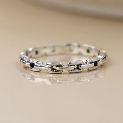 Sterling Silver Chain Link Ring