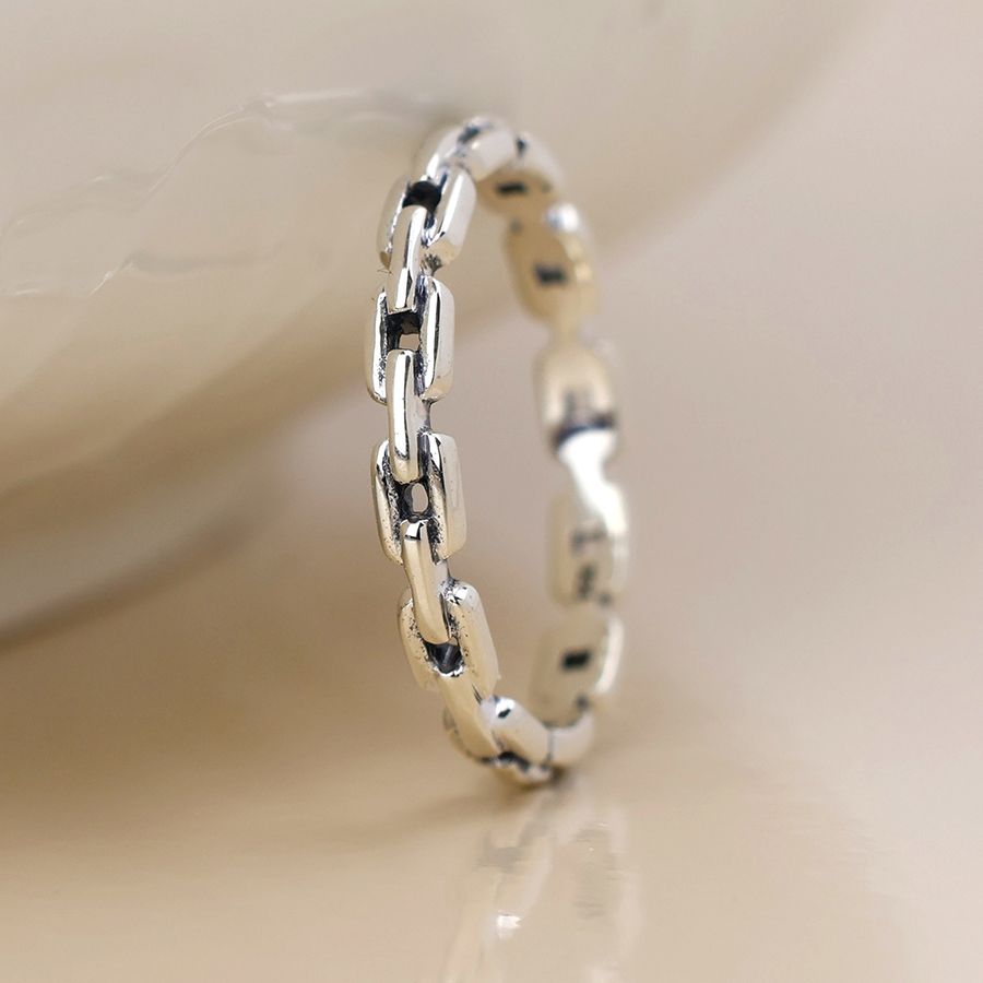 Sterling Silver Chain Link Ring