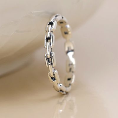 Sterling Silver Chain Link Ring