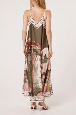 Cami Border Print Swing Dress