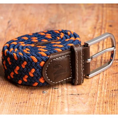 Woven Belt - Navy / Orange Spot (L)