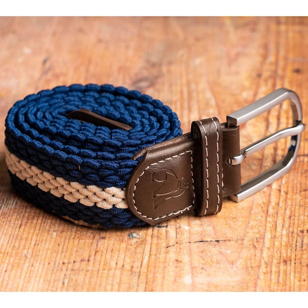 Woven Belt - Blue / White Stripe (L)
