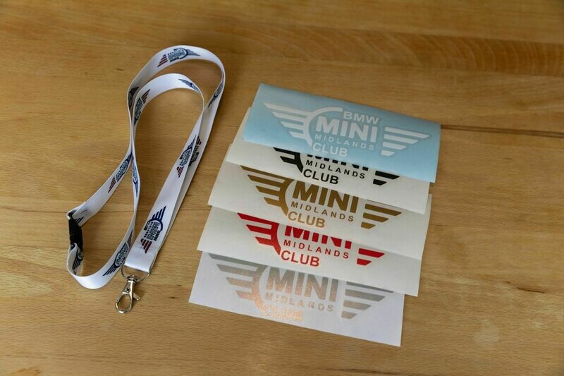 BMW Mini Midlands Club Sticker &amp; Lanyard Bundle
