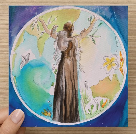 GAIA Mother Earth Goddess 4 cards in set
