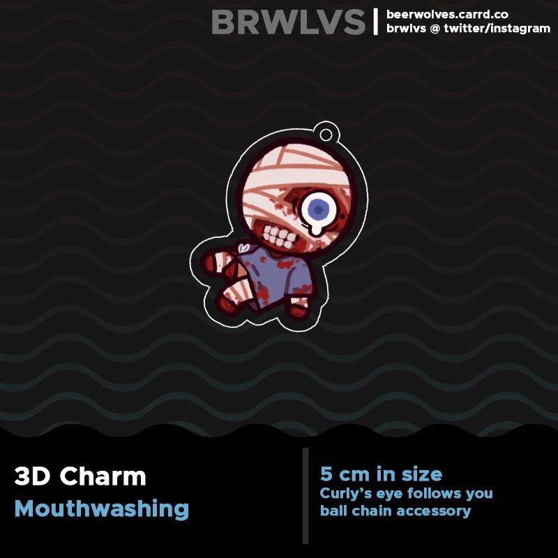 Mouthwashing Curly 3D Charm