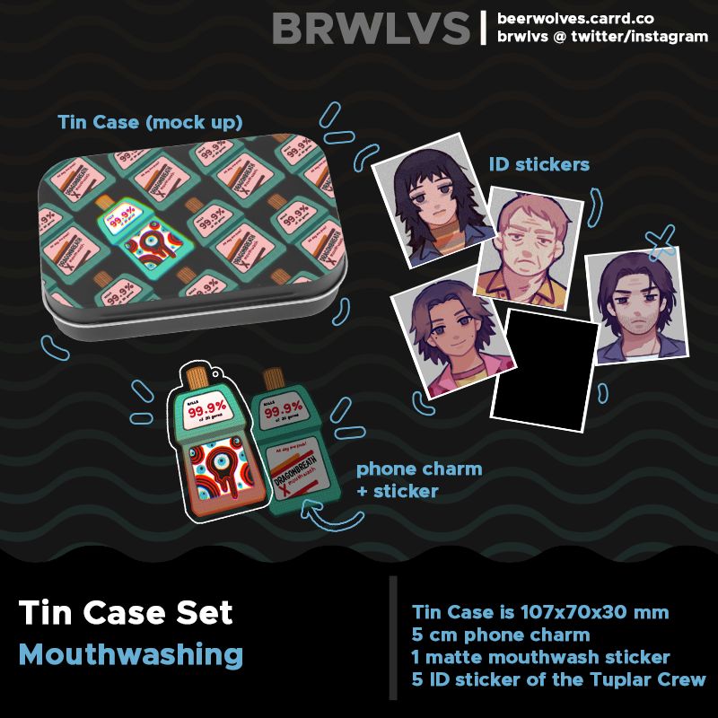 Mouthwashing Tin Case Set