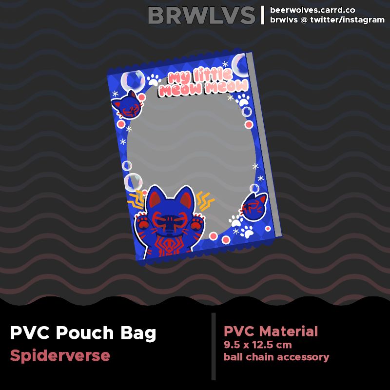 2099 Meow Meow PVC Pouch Bag