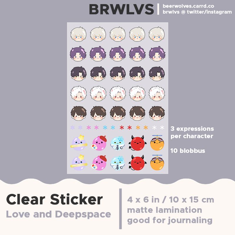 LaDs Clear Sticker Sheet