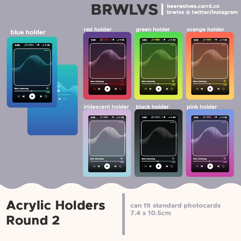 Acrylic Photocard Holders (Round 2)