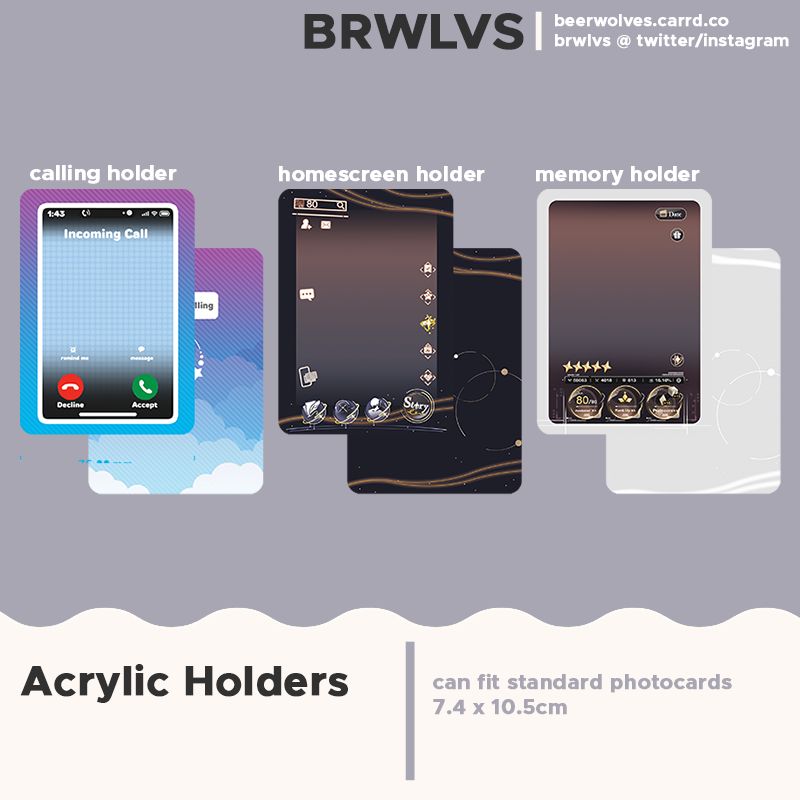 Acrylic Photocard Holders
