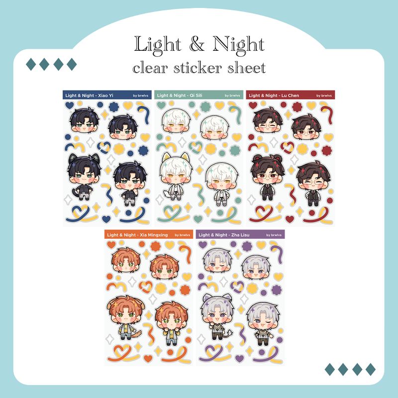 LN: Clear Frosted UV Sticker Sheets