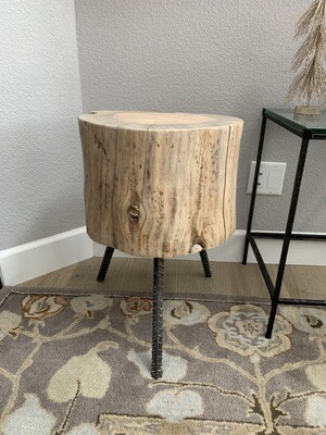 Beetle Kill Stump End Table