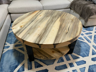 The Round Lead King Beetle Kill Coffee Table