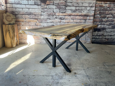 This Table Is In Stock - Bighorn (2”Leg) Beetle Kill Dining Table