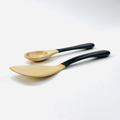 Blackened Maple Cooking Spoon and Spatula