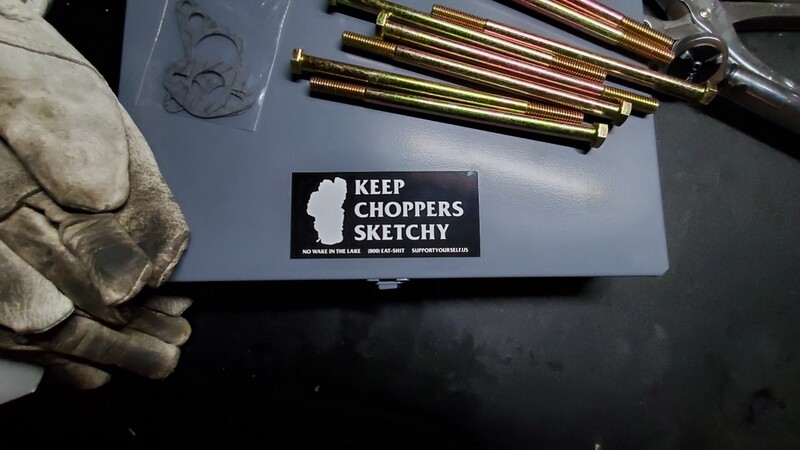 KEEP CHOPPERS SKETCHY STICKER