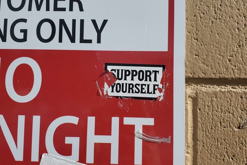 SUPPORT YOURSELF BOX LOGO STICKER (10 PACK)
