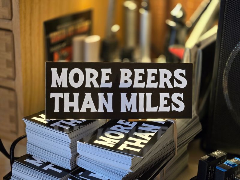 MORE BEERS THAN MILES STICKER