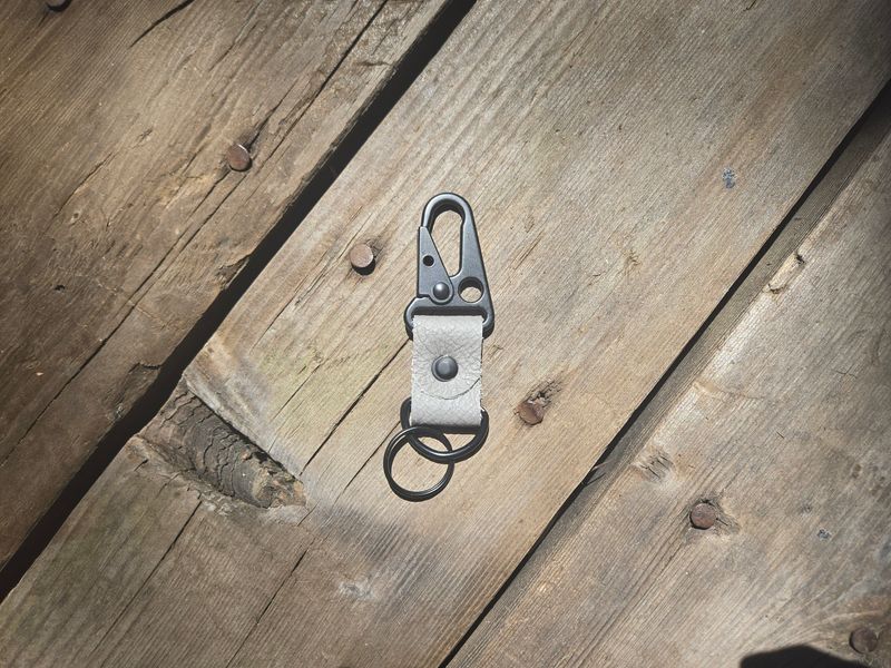 LEATHER E.D.C. KEYRING (STORM CLOUD)