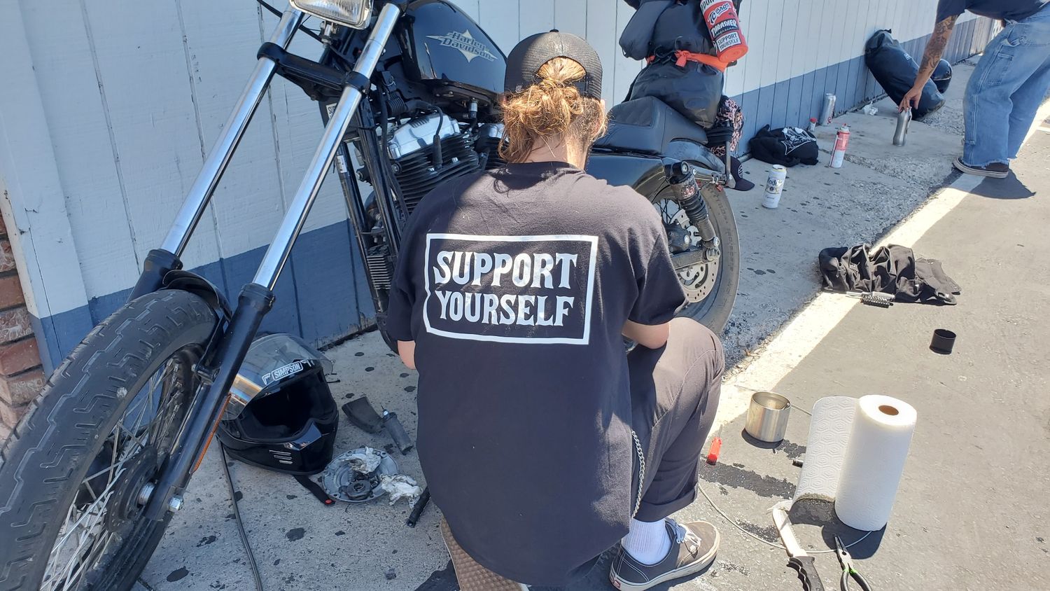 BOX LOGO SHIRT (WHITE ON BLACK)
