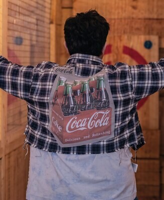 Camisa custom franela Coca-Cola