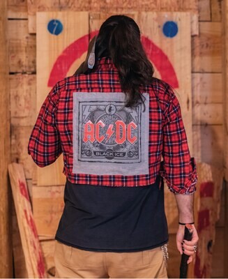 Camisa custom franela AC/DC