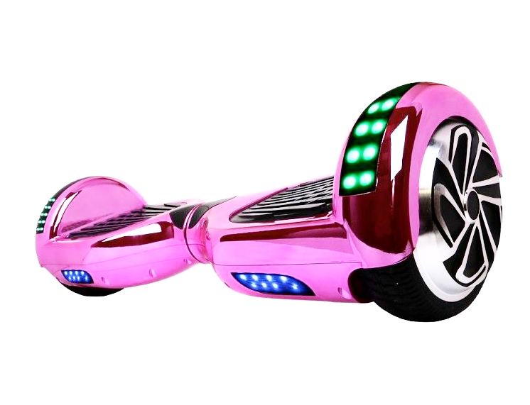 Chrome Pink Segway Hoverboard LED 6.5" Self Balancing Scooter
