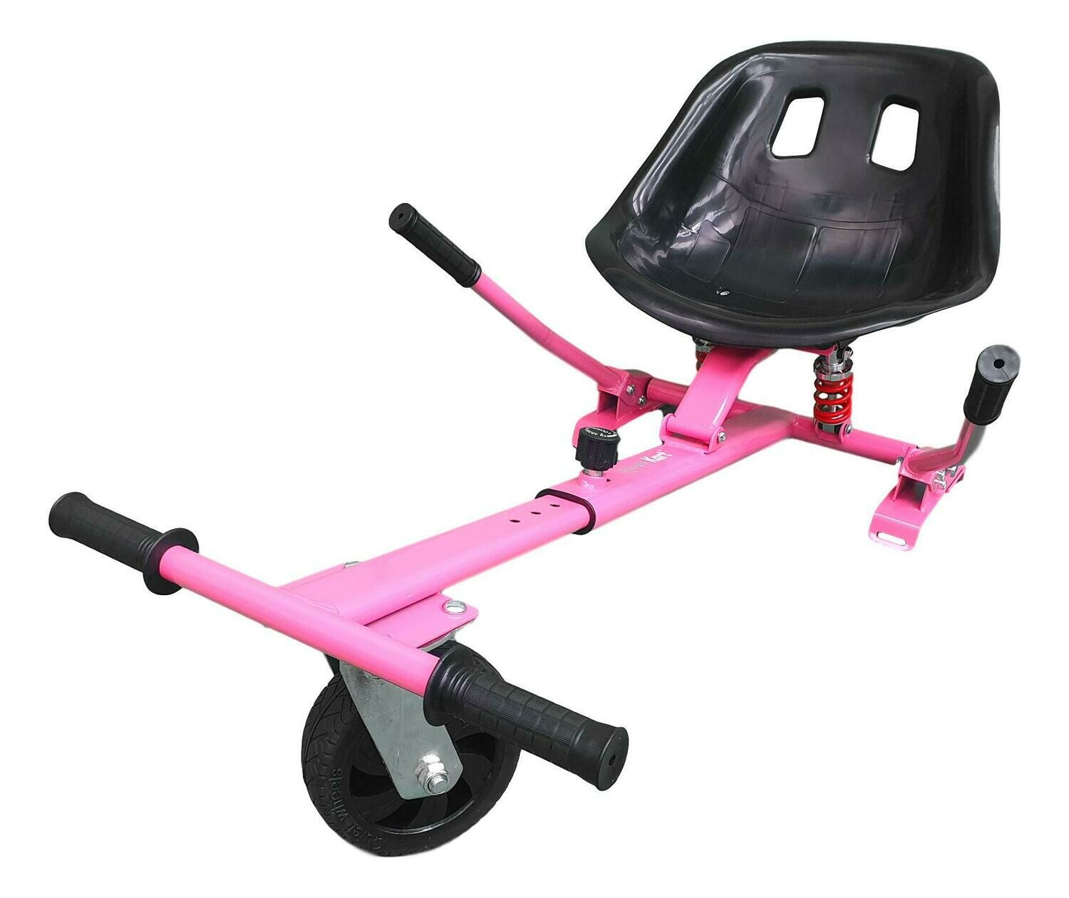 Pink HoverKart Go Kart Conversion Kit with Dual Suspension and Off Road Front Wheel - HK8 PBK