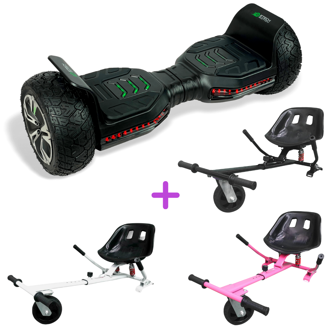 G5 XR PRO Water Resistant IPX4 Hoverboard And Kart Bundle HK8 Suspension HoverKart