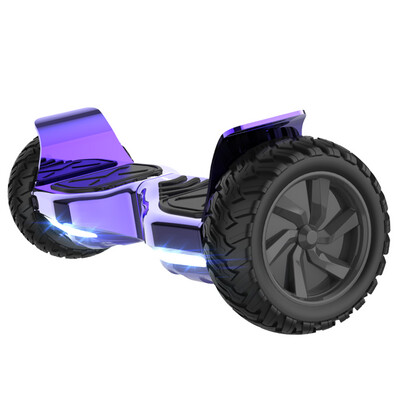 Chrome Purple 8.5" All Terrain Off Road Hoverboard Segway Hummer