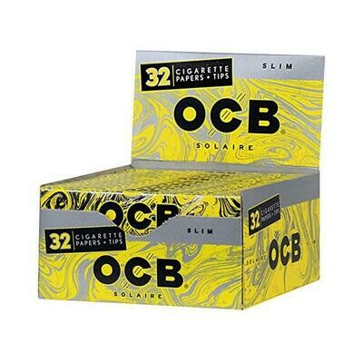 OCB Solaire Slim King Size Rolling Papers with Tips