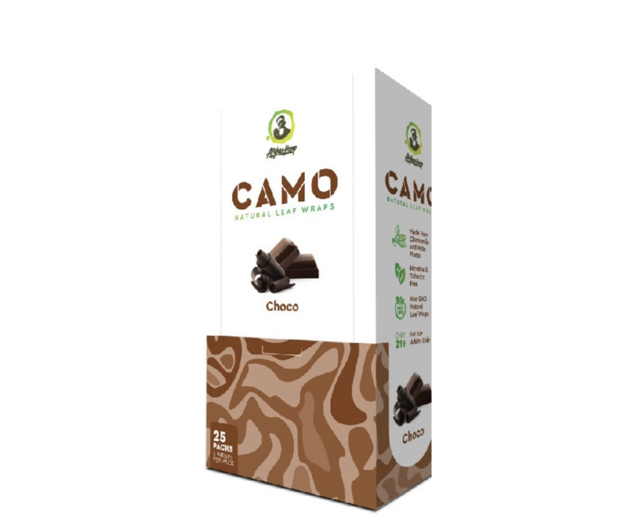 CAMO NATURAL LEAF WRAPS - CHOCOLATE