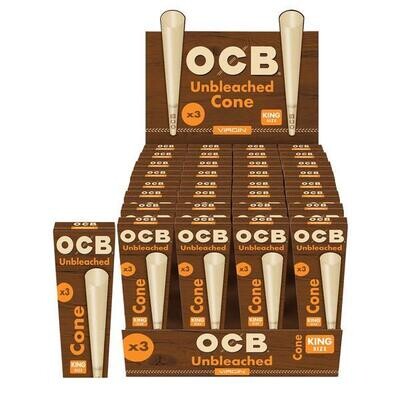 OCB Unbleached Pre-Rolled King Size Cones