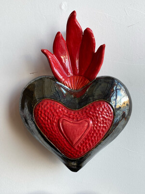 Rebecca Blume Bleeding Heart Ceramic Hanging Decoration