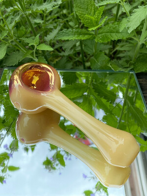 B6 Glass Gold Cap Spoon