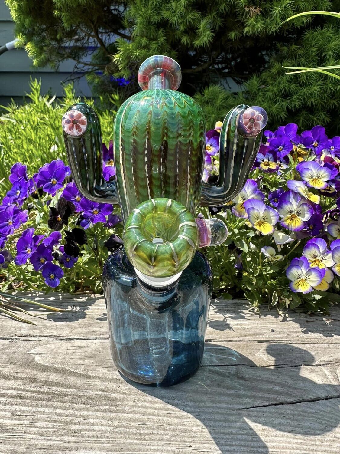 Blurd Glass Potted Cactus Water Piece