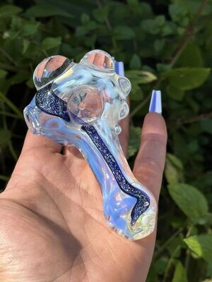 Jeff Cooper Fumed Color Swirl Dichroic Spoon