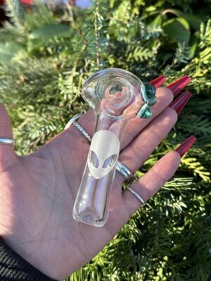 Hare On Fire Glass Alien Spoon