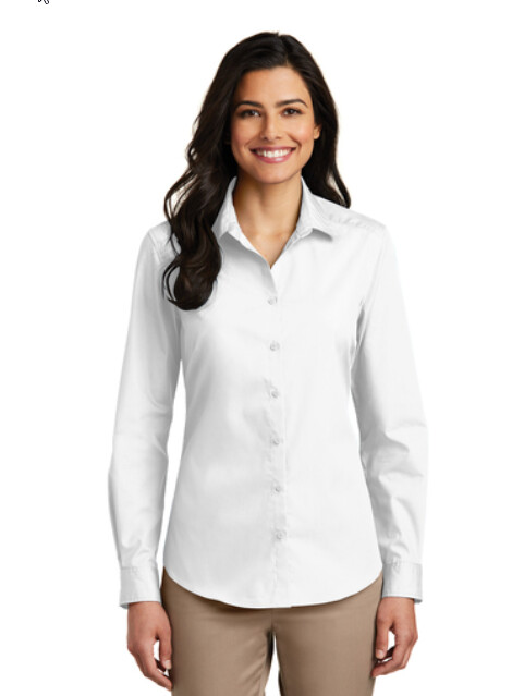 LW100 Port Authority Ladies Long Sleeve Carefree Poplin Shirt