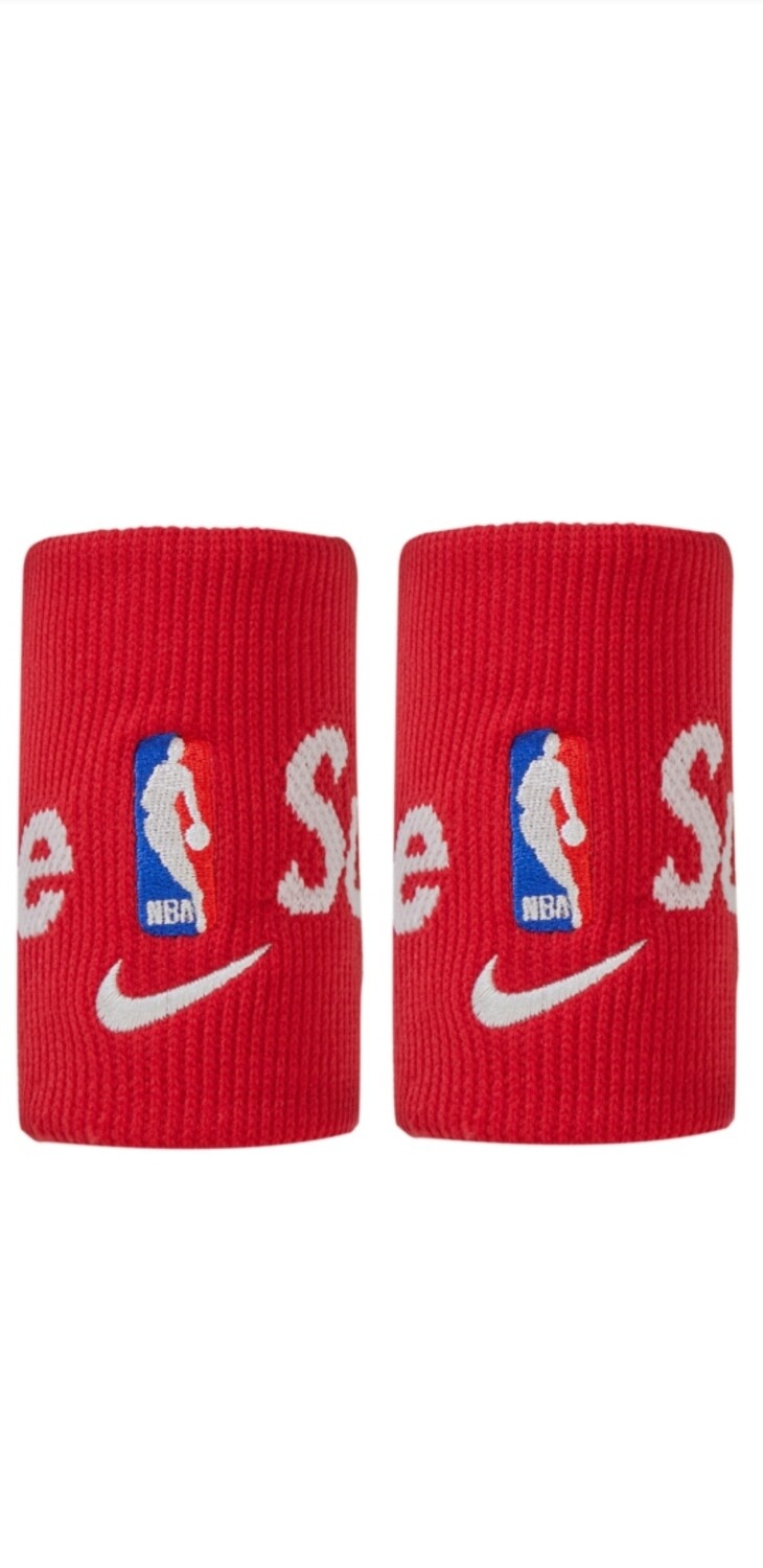 Supreme Nike NBA Wristbands (2-pack) red