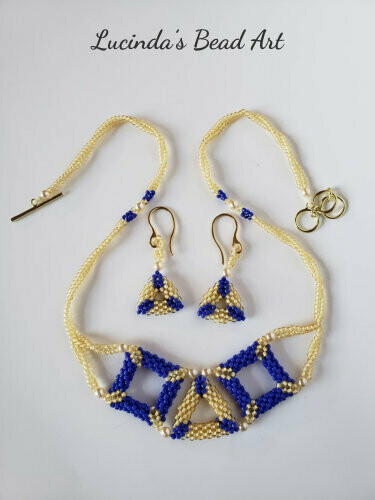 Blue and Jonquil Necklace Set