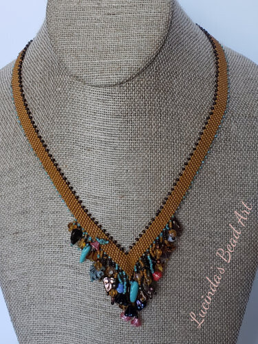 Falling Leaves Pumpkin  Necklace