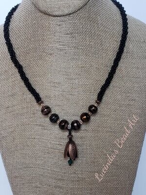 Black and Copper Necklace